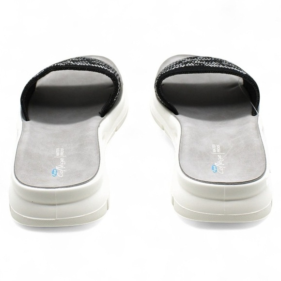 NWT NIB Aqua Collage Stylish Black w rhinestones Slide Sandals Womens Sz 6 - Picture 13 of 14